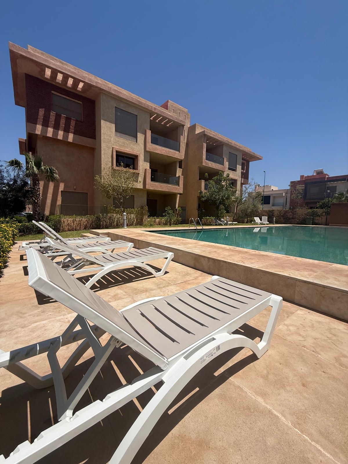 Magnifique appartement RDC avec terrasses à louer – Route d’Ourika