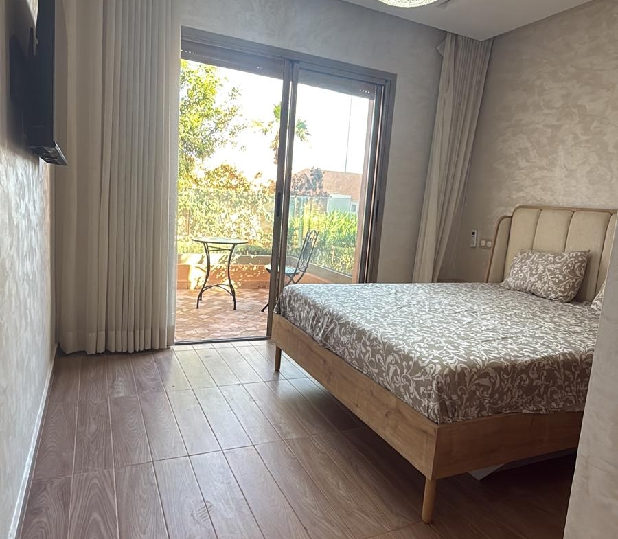 Magnifique appartement RDC avec terrasses à louer – Route d’Ourika