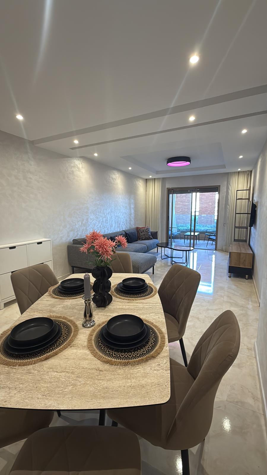 Magnifique appartement RDC avec terrasses à louer – Route d’Ourika