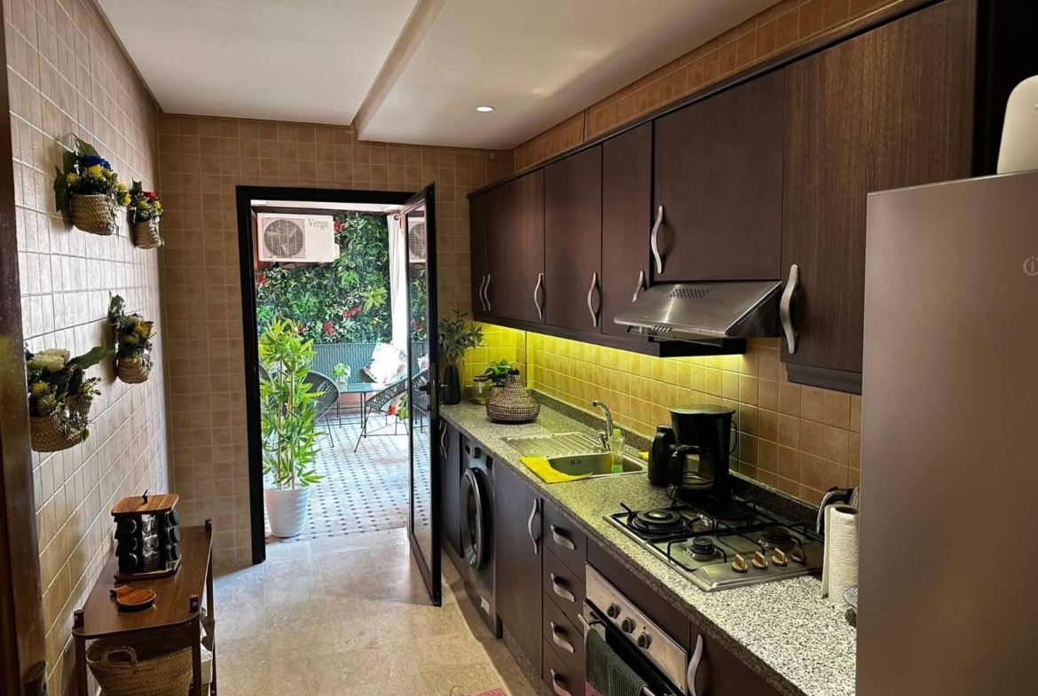 MAGNIFIQUE APPARTEMENT MEUBLÉ À GUÉLIZ