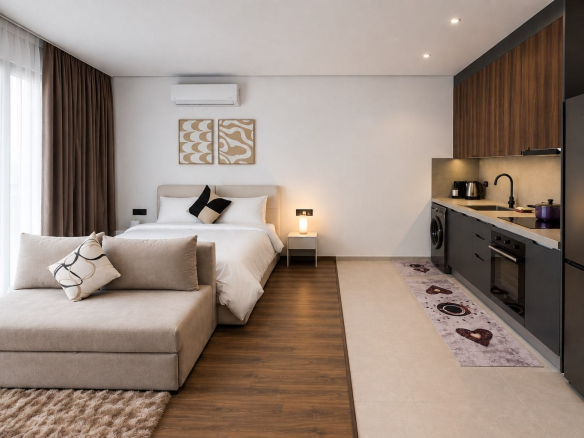 STUDIO MEUBLÉ NEUF AVEC PISCINE | ROUTE DE CASABLANCA – MARRAKECH / À LOUER
