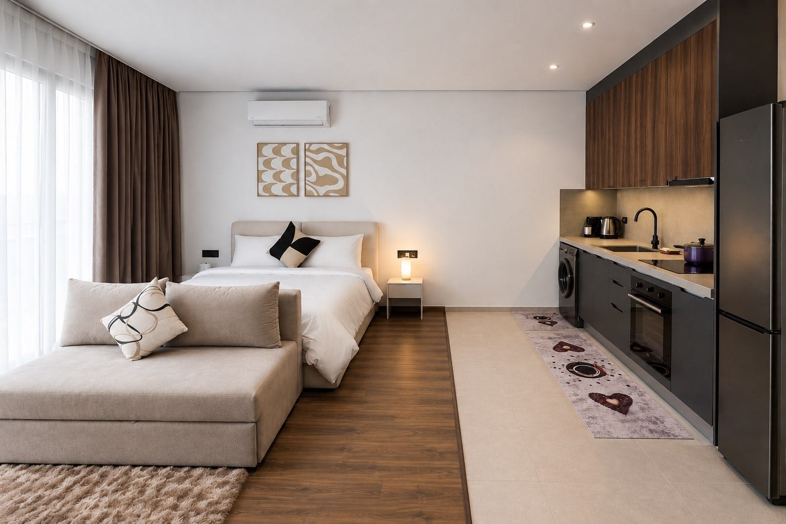 STUDIO MEUBLÉ NEUF AVEC PISCINE | ROUTE DE CASABLANCA – MARRAKECH / À LOUER