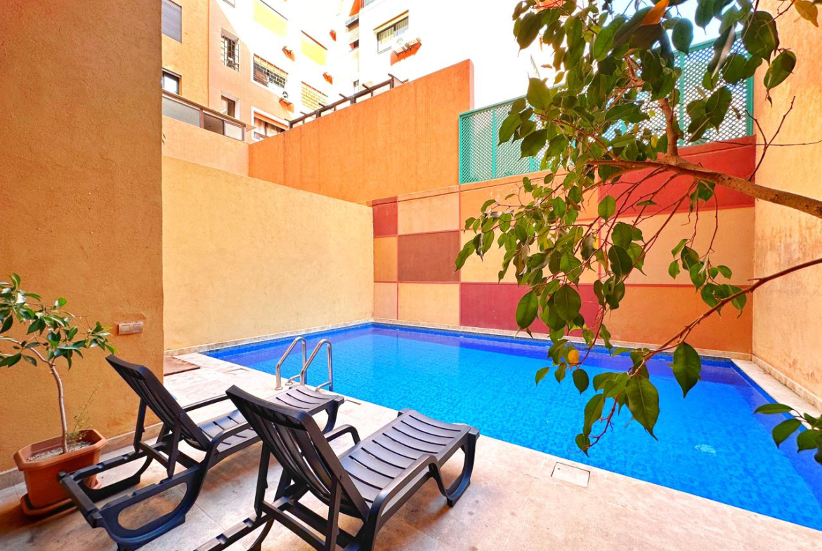 APPARTEMENT DE 61 m² AVEC PISCINE ET PARKING – À VENDRE/ GUELIZ