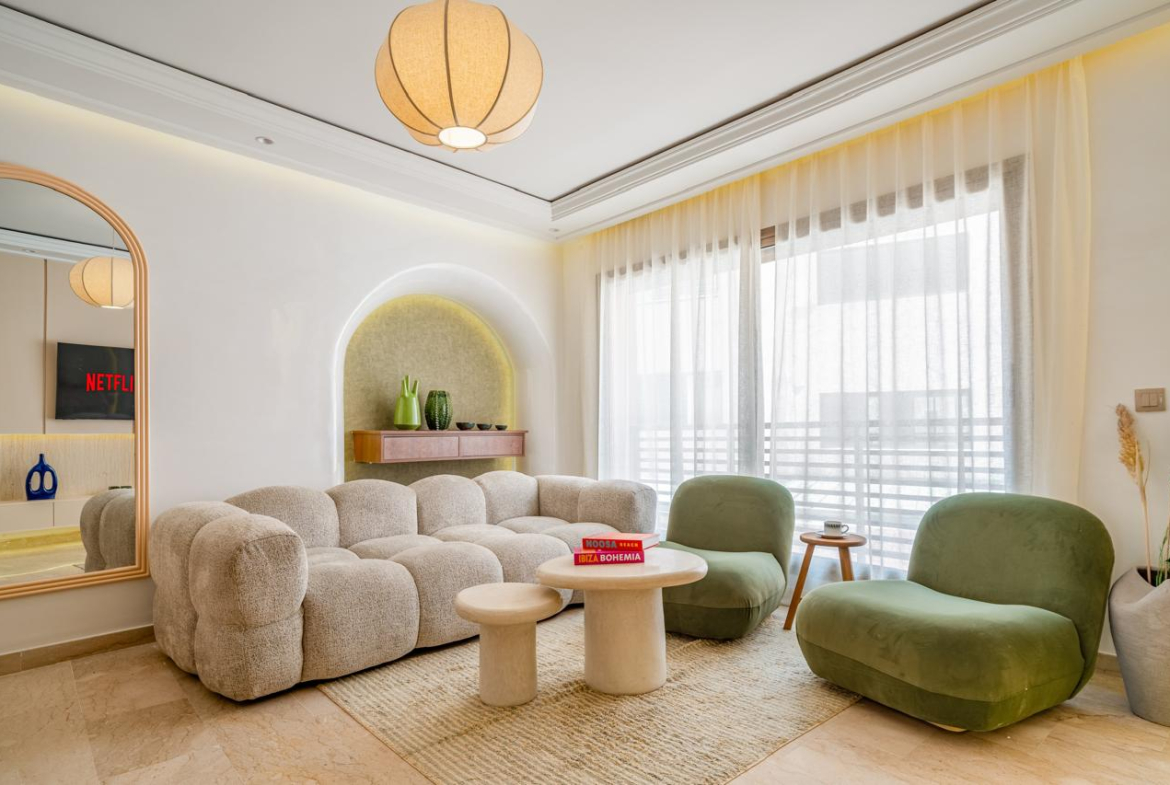 APPARTEMENT MEUBLÉ HAUT STANDING AVEC PISCINE ROOFTOP – À VENDRE/ GUELIZ